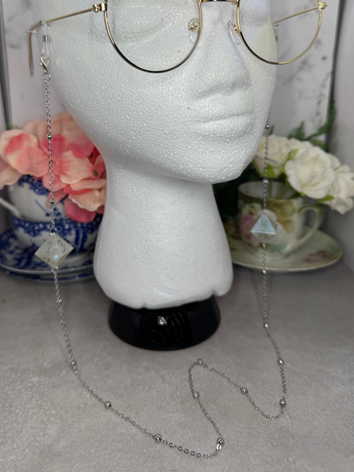 Glasses Chain | Silver Pearl